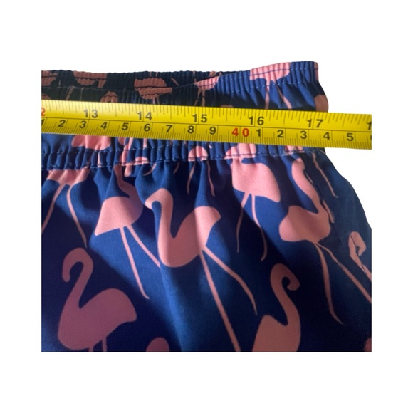TOM & TEDDY Men Sz 2XL Flamingo Classic Swim Shorts Blue Pink UPF 50 NWT - Picture 6 of 10